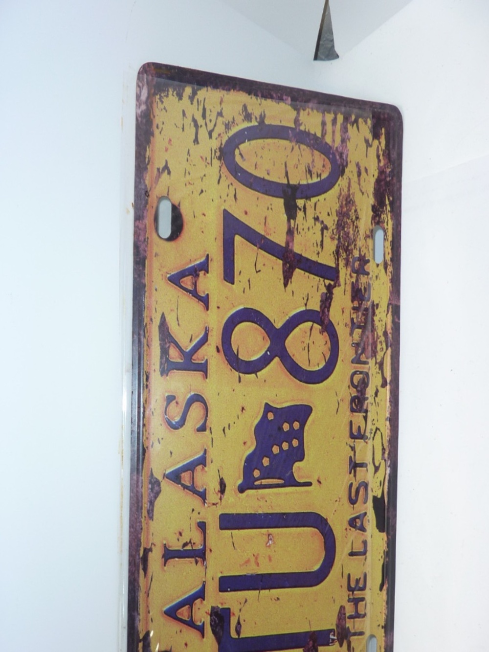 Rustic ALASKA License Plate REPLICA Tin Metal THE LAST FRONTIER